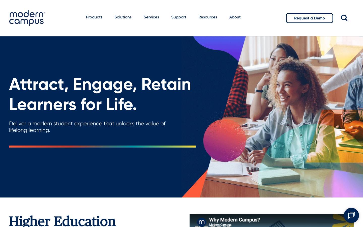 Modern Campus's homepage, as read on Oct 2, 2026