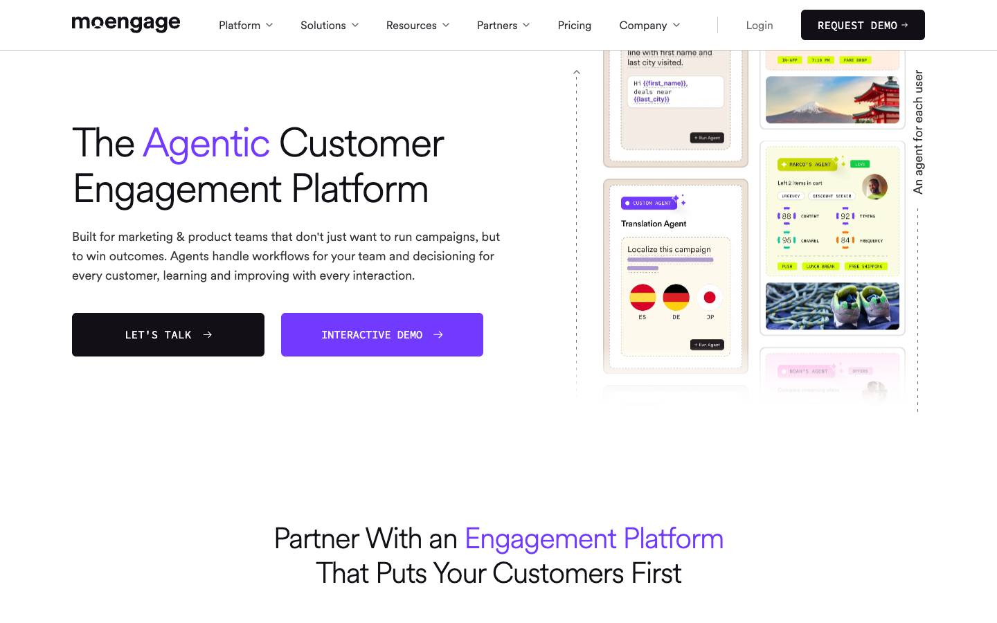 MoEngage's homepage, as read on Oct 2, 2026