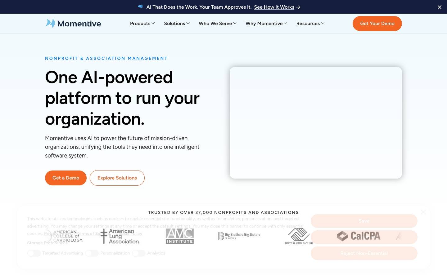 Momentive's homepage, as read on Oct 2, 2026