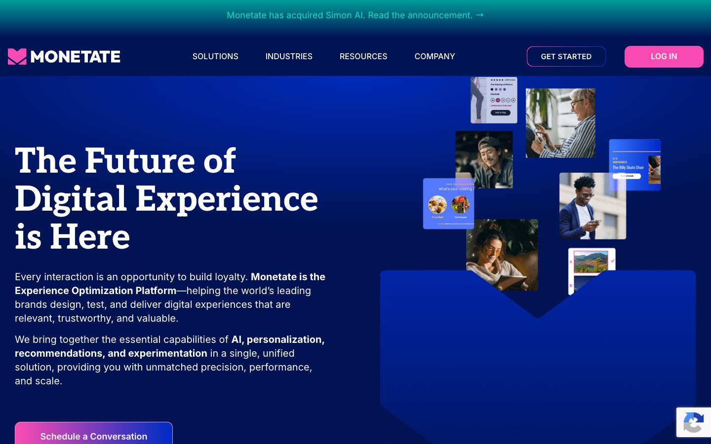 Monetate's homepage, as read on Oct 2, 2026