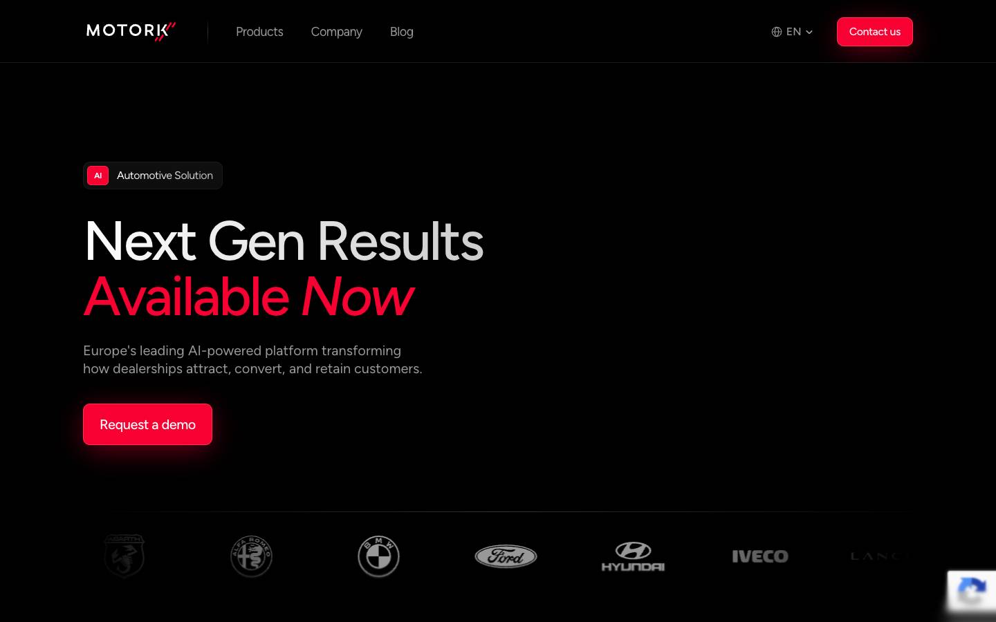 Motork's homepage, as read on Oct 2, 2026