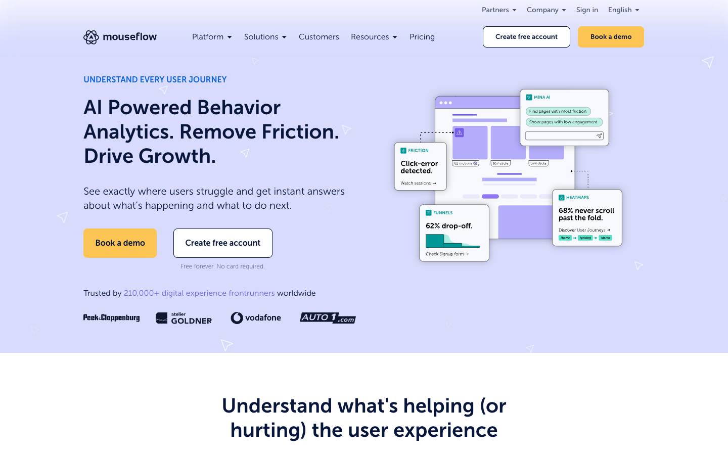 Mouseflow's homepage, as read on Oct 2, 2026