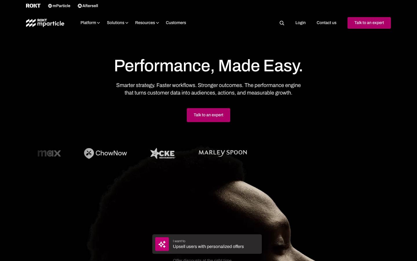 mParticle's homepage, as read on Oct 2, 2026