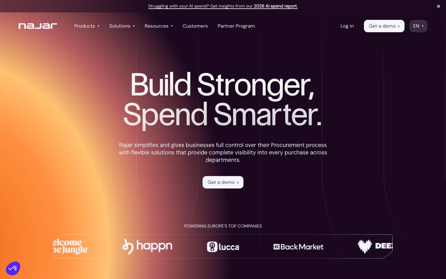 Najar's homepage, as read on Oct 2, 2026