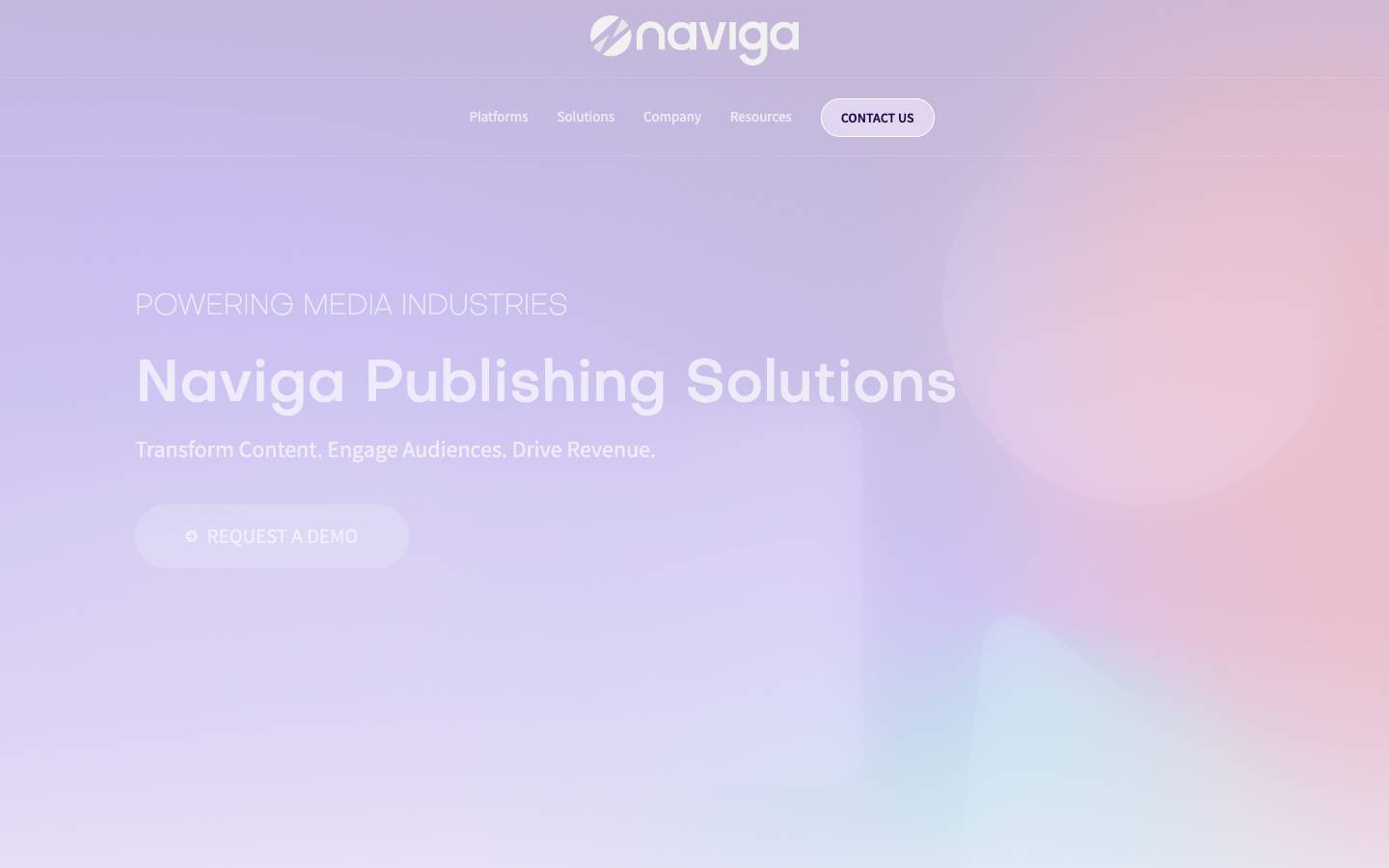 Naviga's homepage, as read on Oct 2, 2026