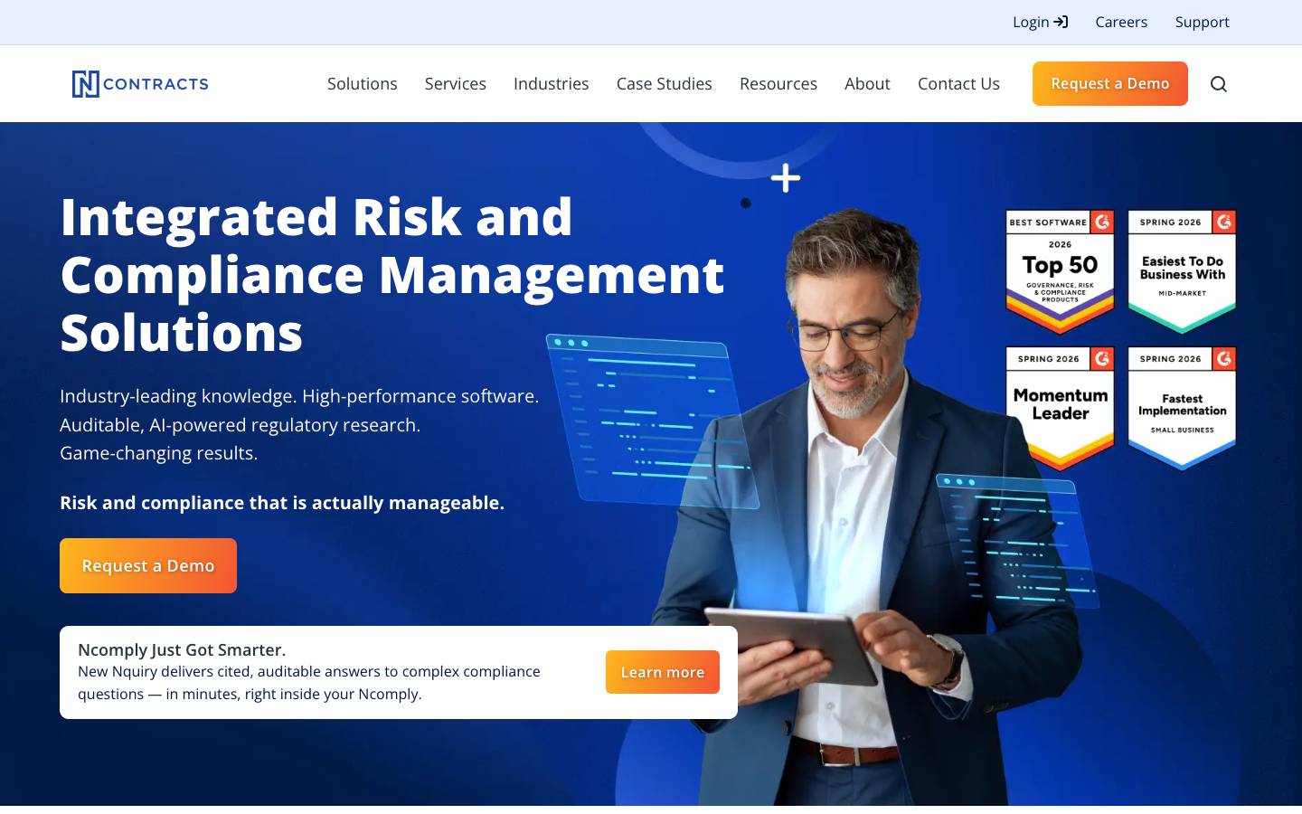 Ncontracts's homepage, as read on Oct 2, 2026