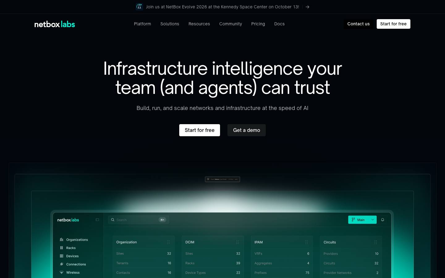 NetBox Labs's homepage, as read on Oct 2, 2026