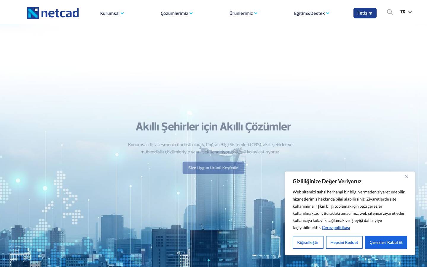 Netcad's homepage, as read on Oct 2, 2026