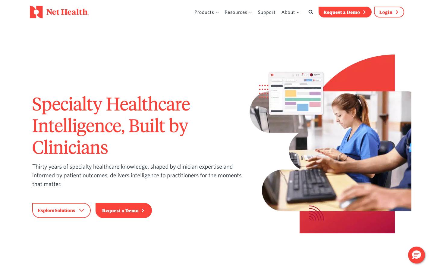 Net Health's homepage, as read on Oct 2, 2026