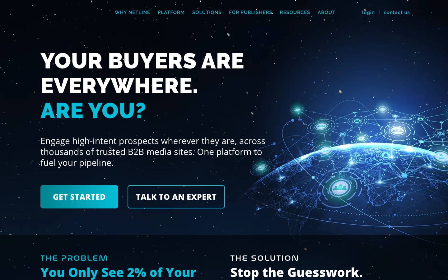 Netline's homepage, as read on Oct 2, 2026