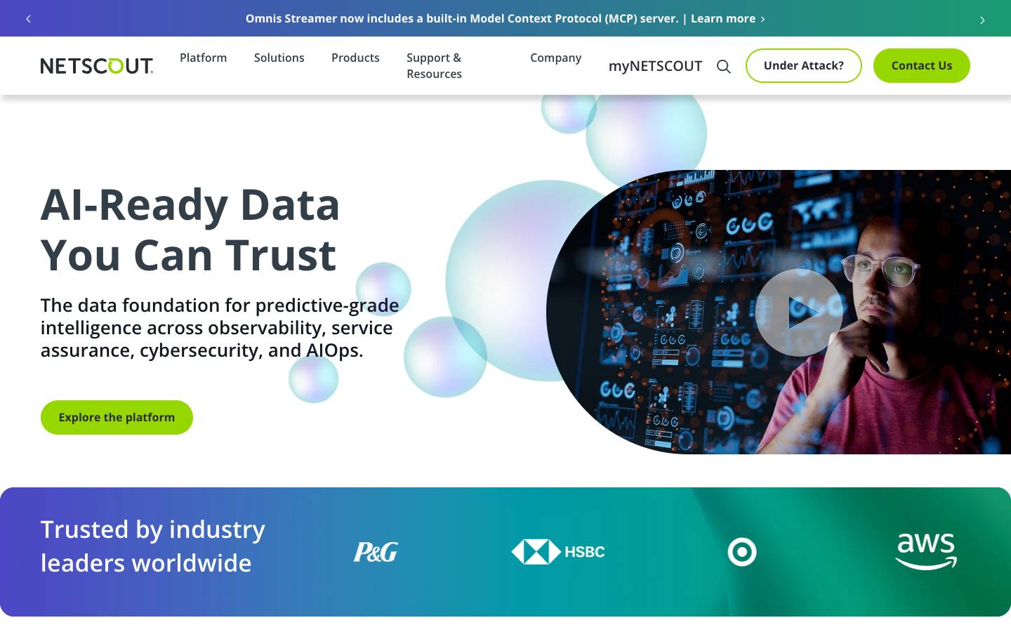 NetScout's homepage, as read on Oct 2, 2026