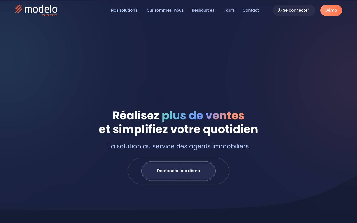 Modelo's homepage, as read on Oct 2, 2026