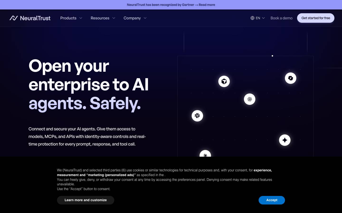 NeuralTrust's homepage, as read on Oct 2, 2026