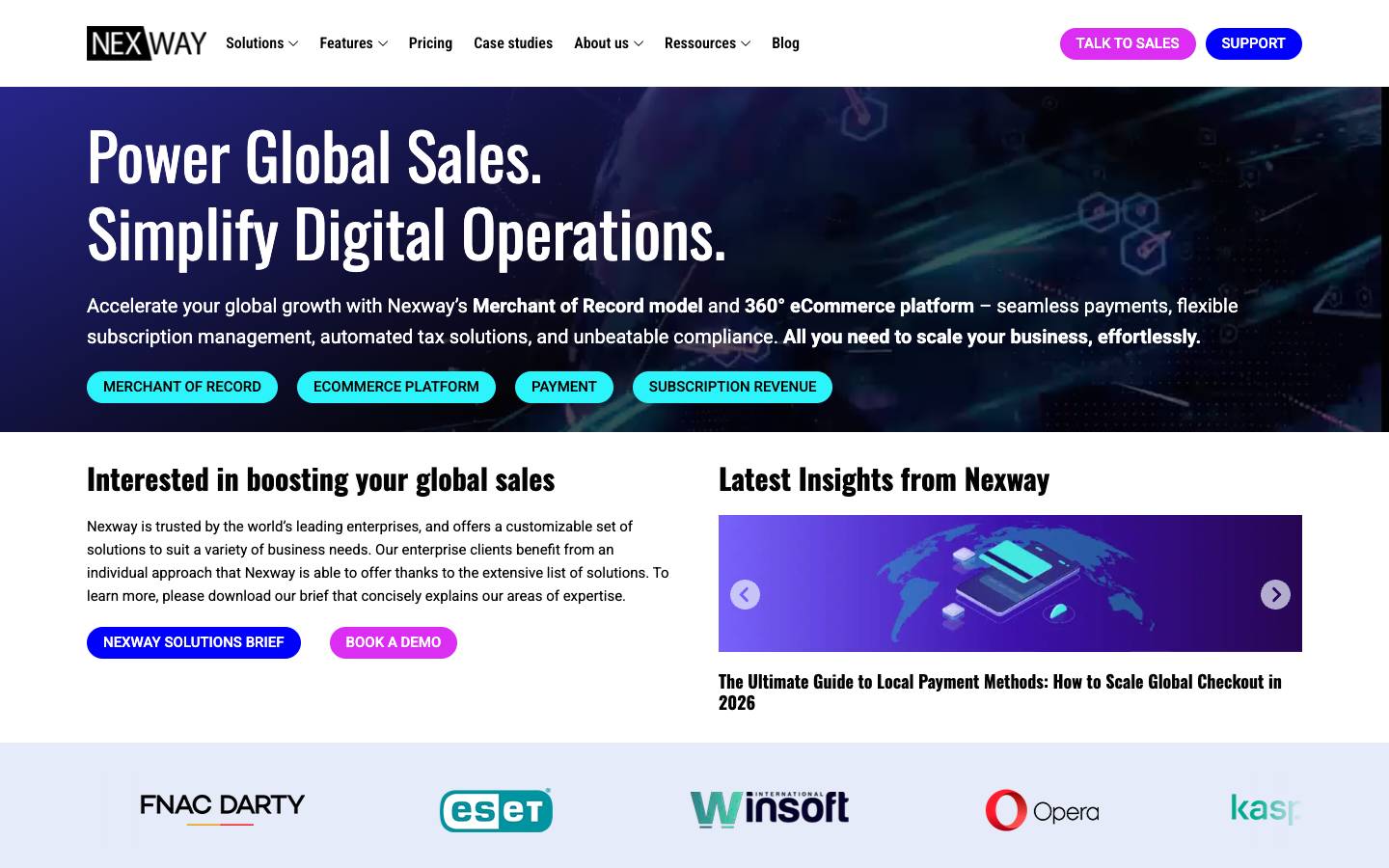 Nexway's homepage, as read on Oct 2, 2026