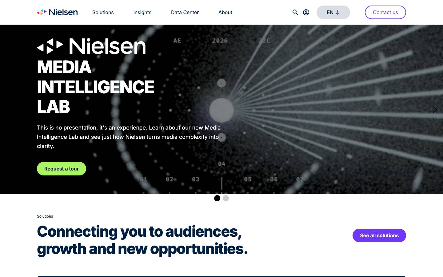 Nielsen's homepage, as read on Oct 2, 2026