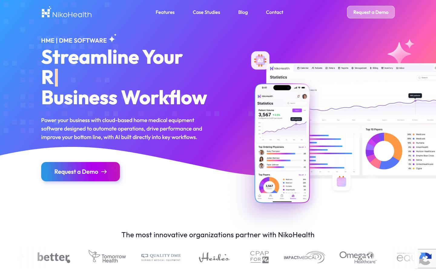 NikoHealth's homepage, as read on Oct 2, 2026