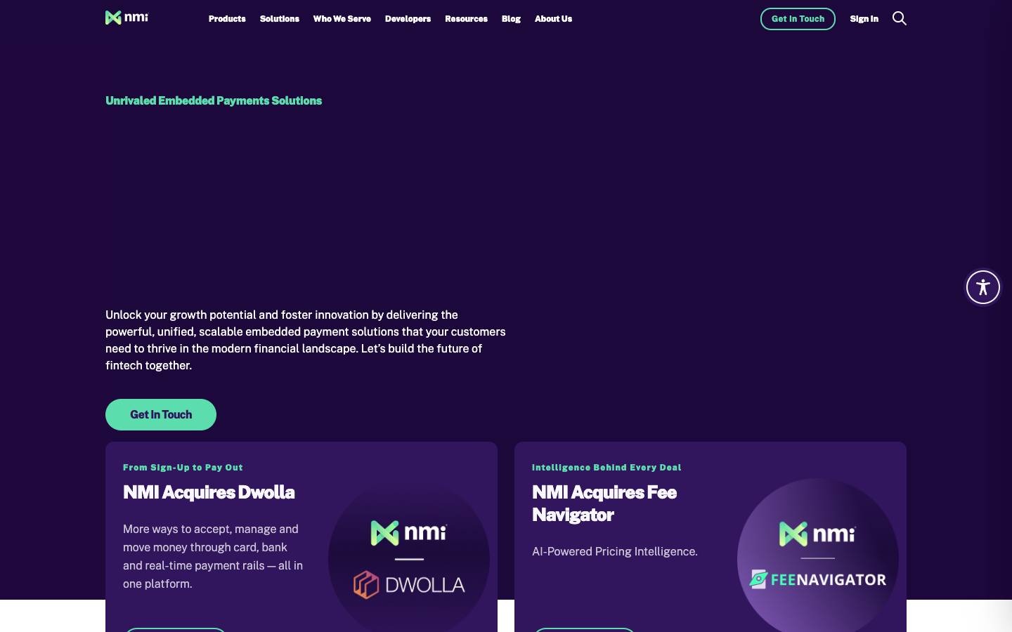 NMI's homepage, as read on Oct 6, 2026