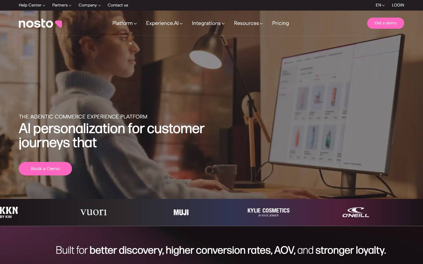 Nosto's homepage, as read on Oct 6, 2026