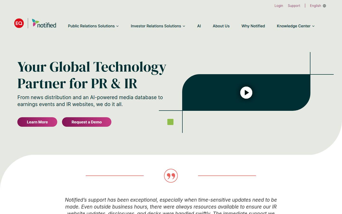 Notified's homepage, as read on Oct 3, 2026