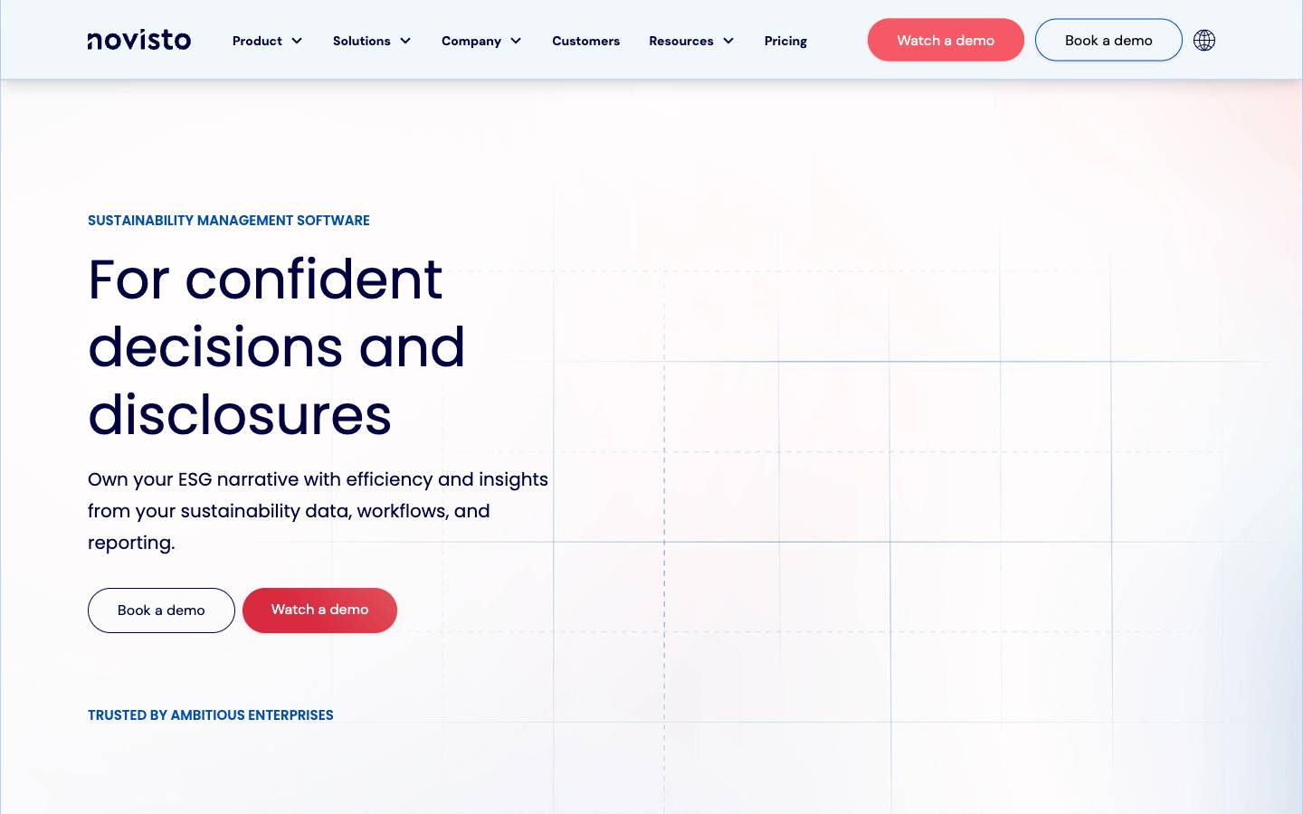 Novisto's homepage, as read on Oct 6, 2026