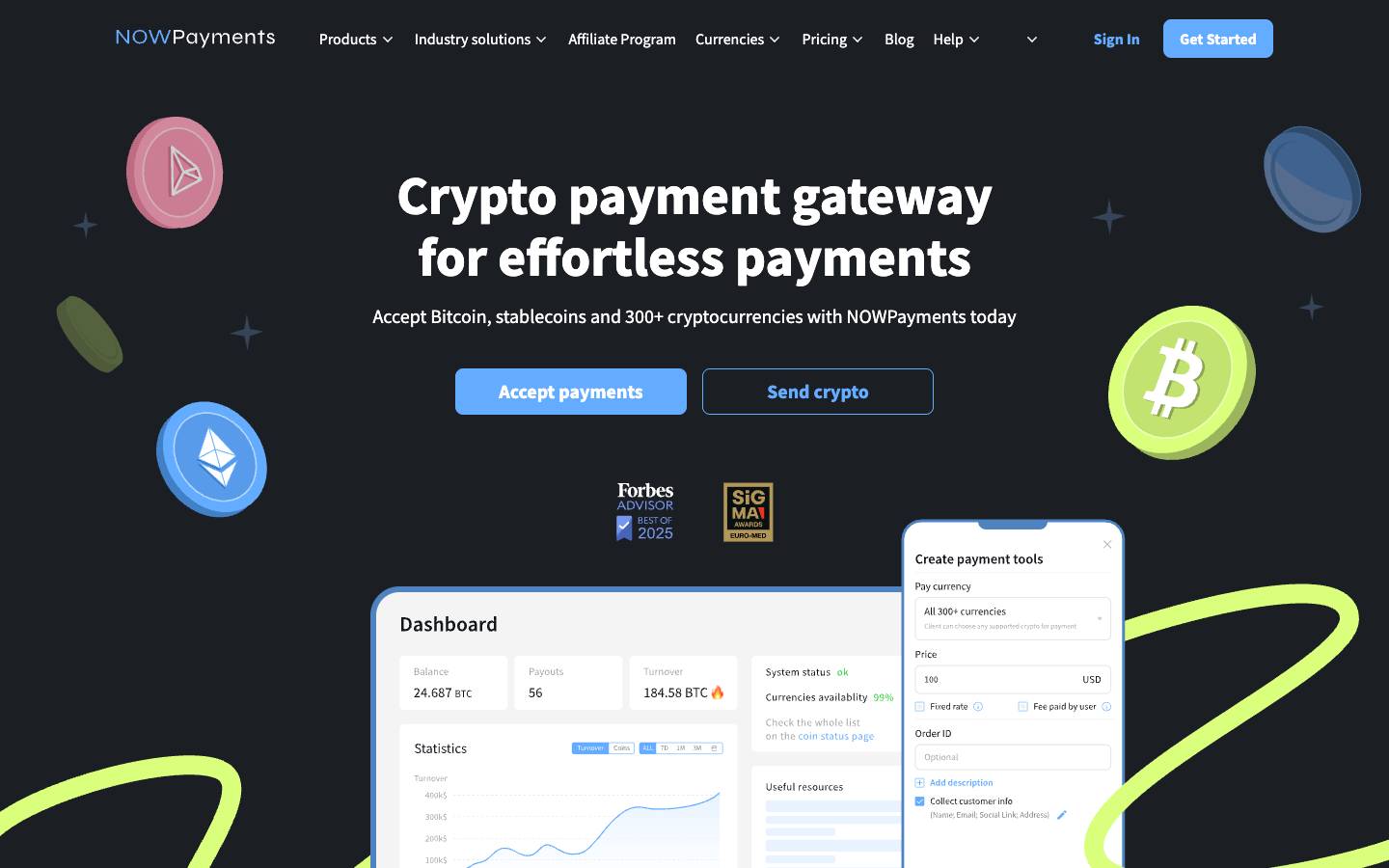 NOWPayments's homepage, as read on Oct 2, 2026