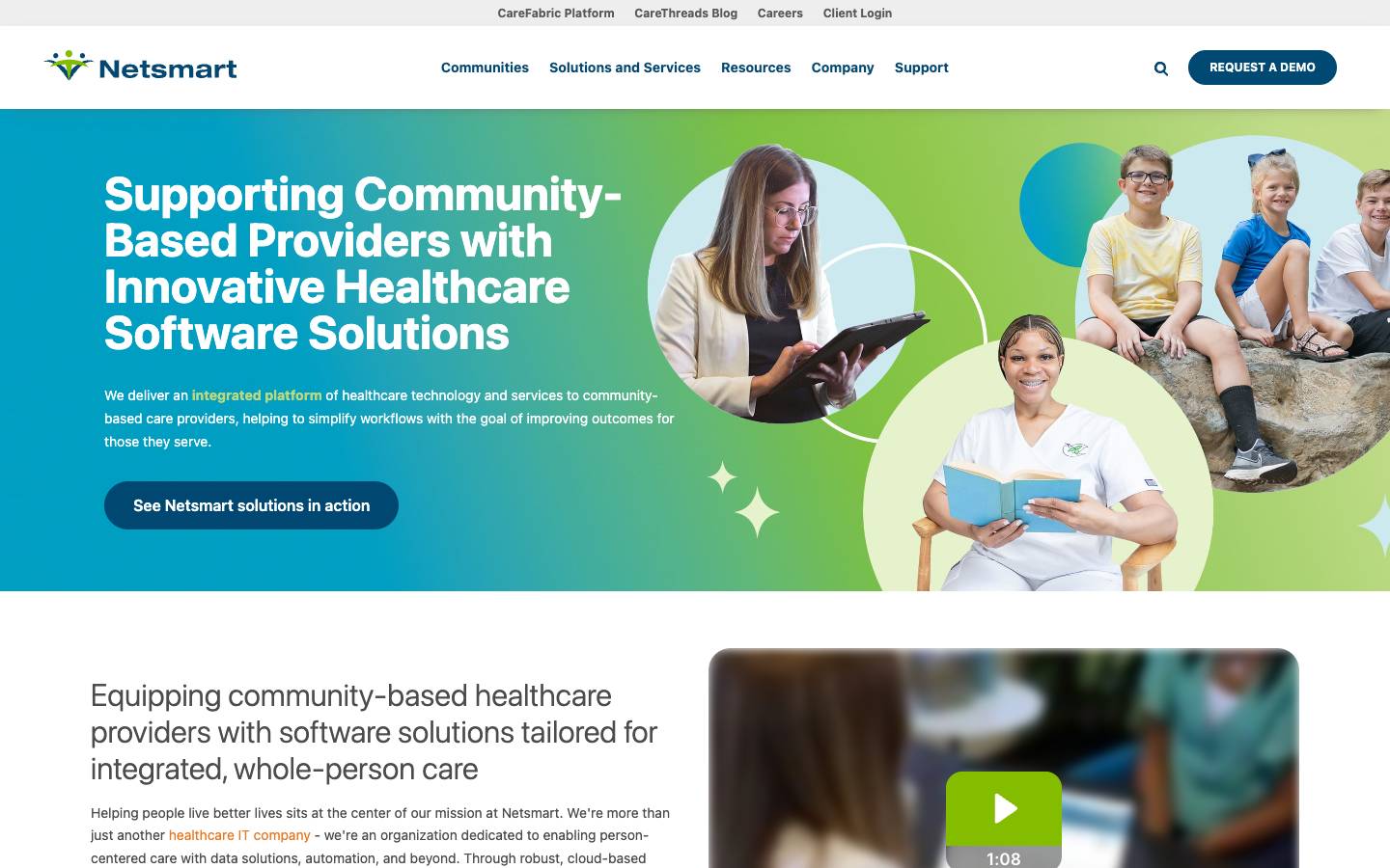 Netsmart's homepage, as read on Oct 2, 2026