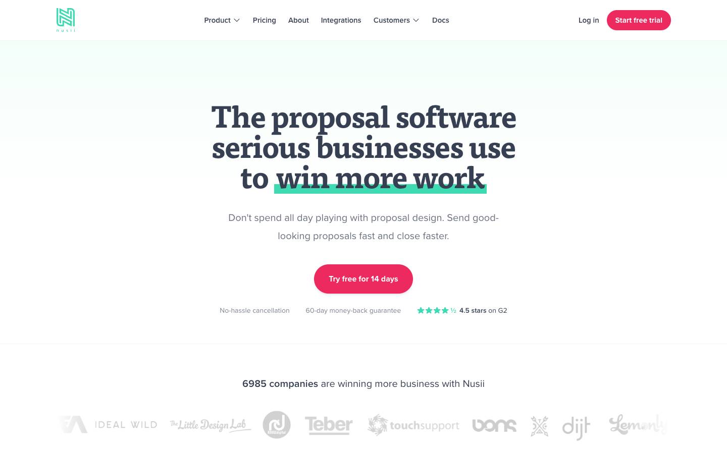 Nusii's homepage, as read on Oct 2, 2026