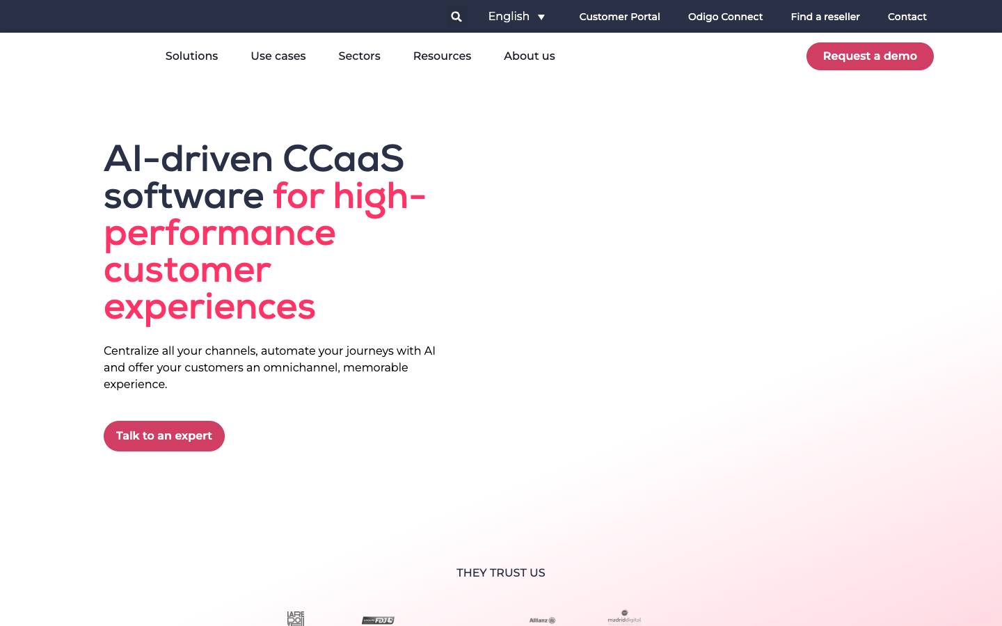 Odigo's homepage, as read on Oct 2, 2026