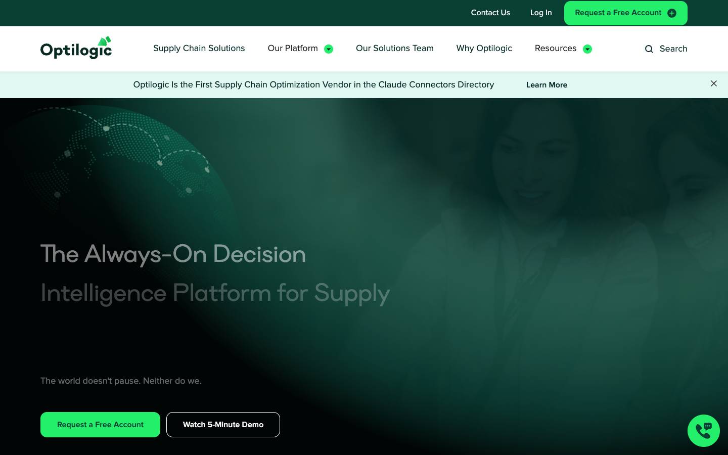 Optilogic's homepage, as read on Oct 2, 2026