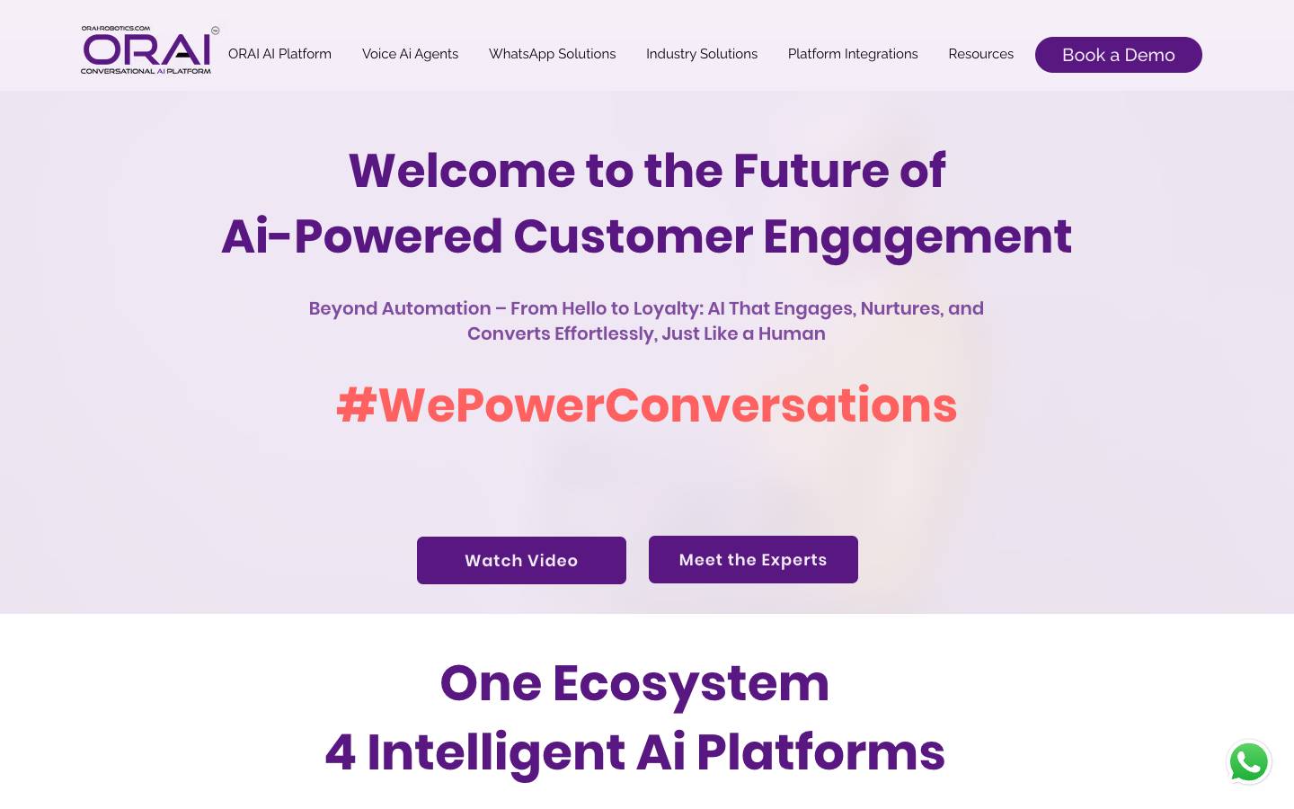 ORAI's homepage, as read on Oct 2, 2026