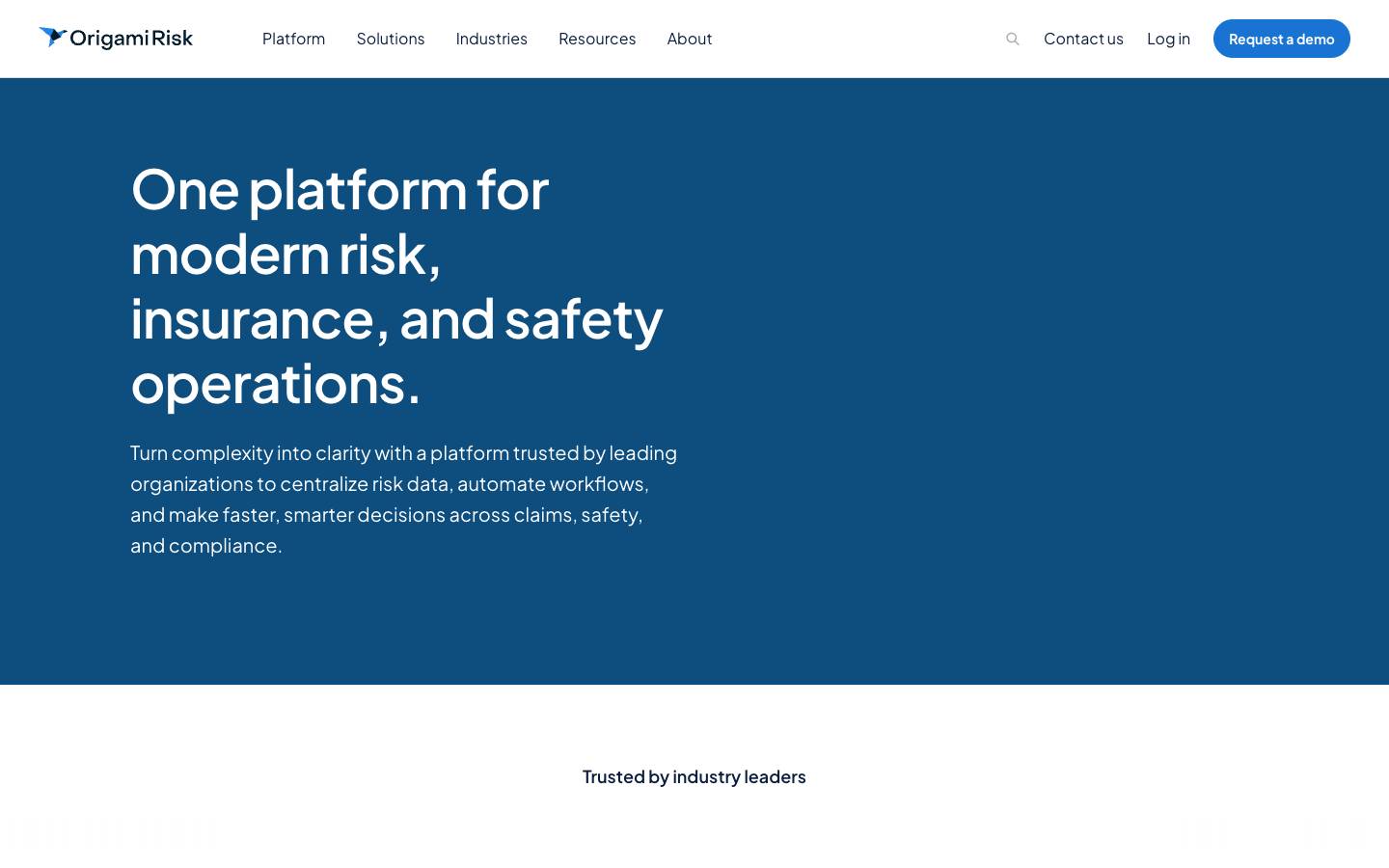 Origami Risk's homepage, as read on Oct 2, 2026