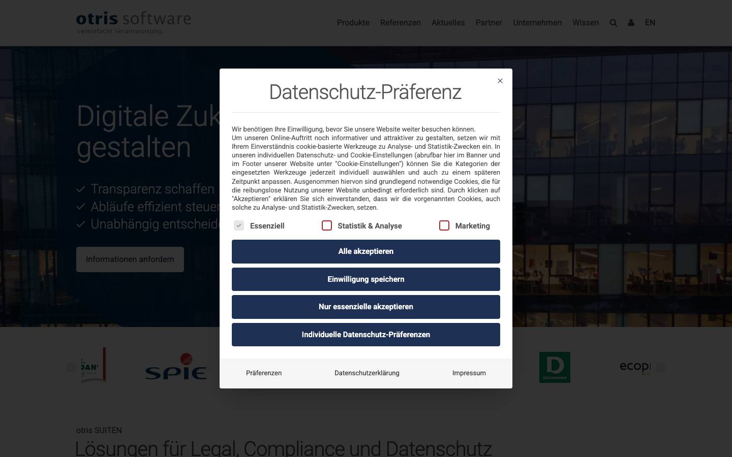 otris software's homepage, as read on Oct 2, 2026