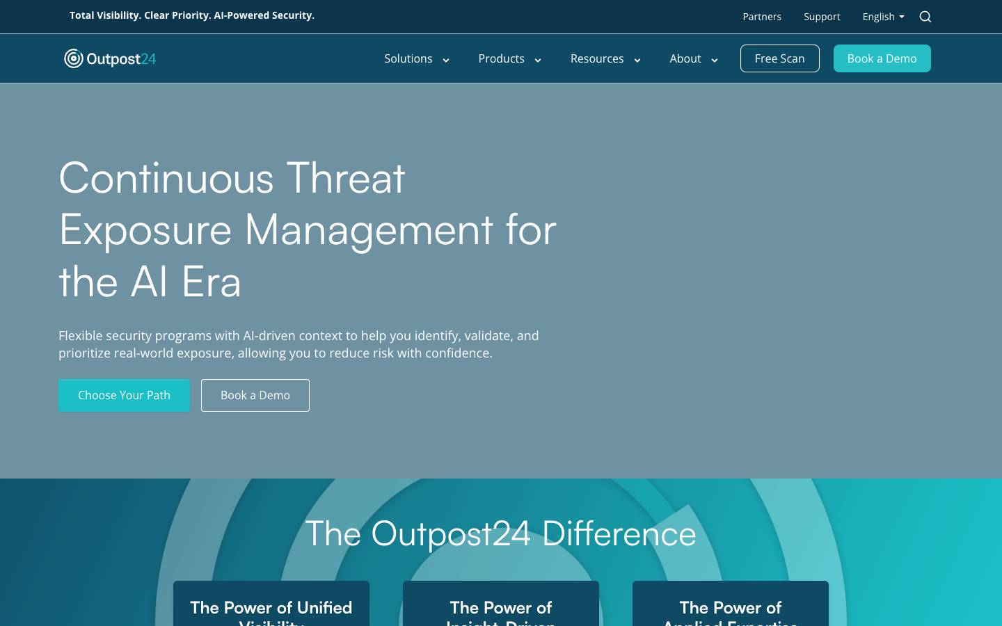 Outpost24's homepage, as read on Oct 2, 2026