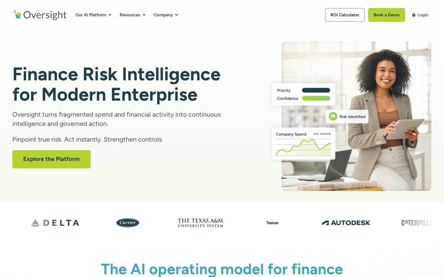 Oversight's homepage, as read on Oct 2, 2026