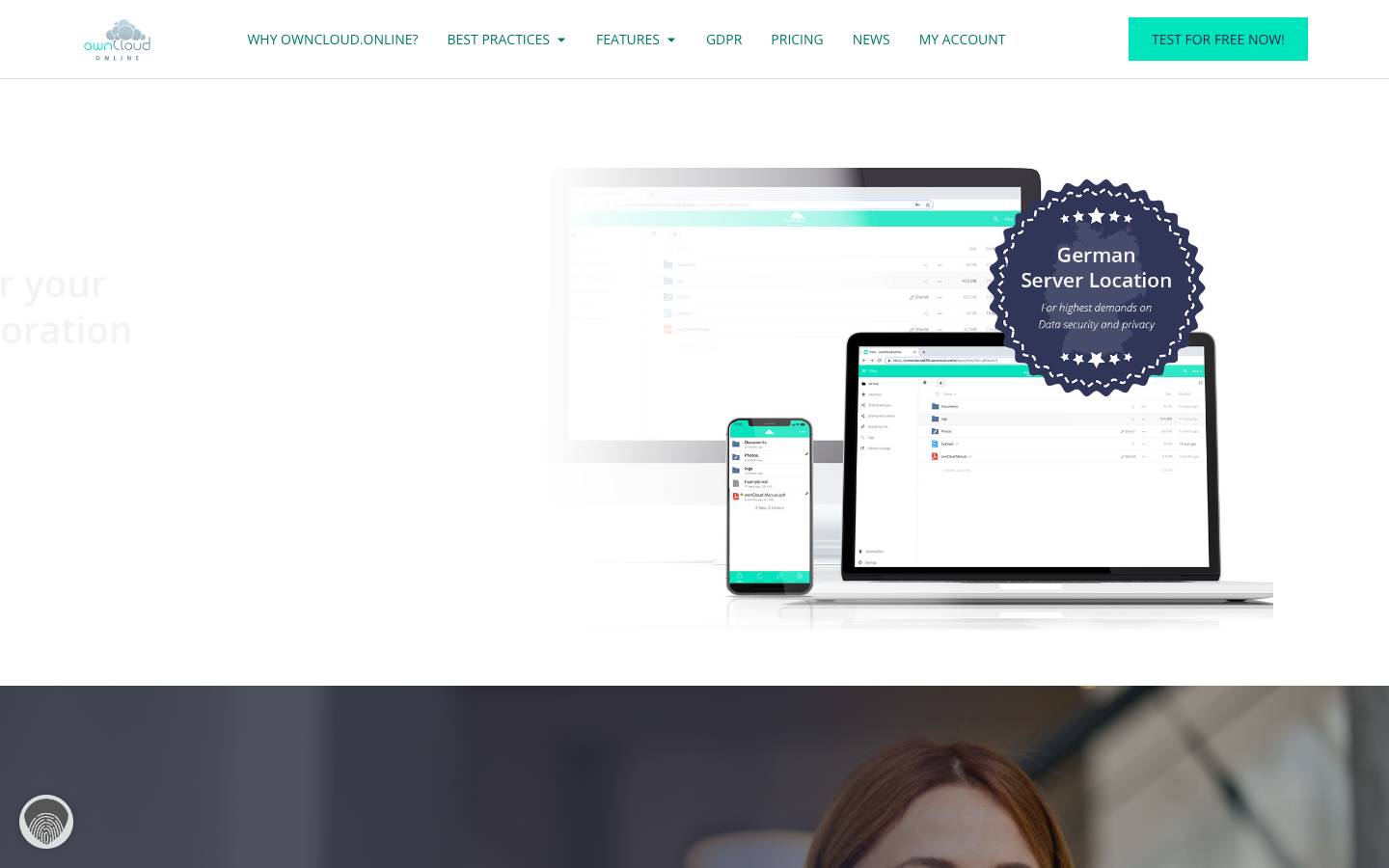 Owncloud's homepage, as read on Oct 6, 2026