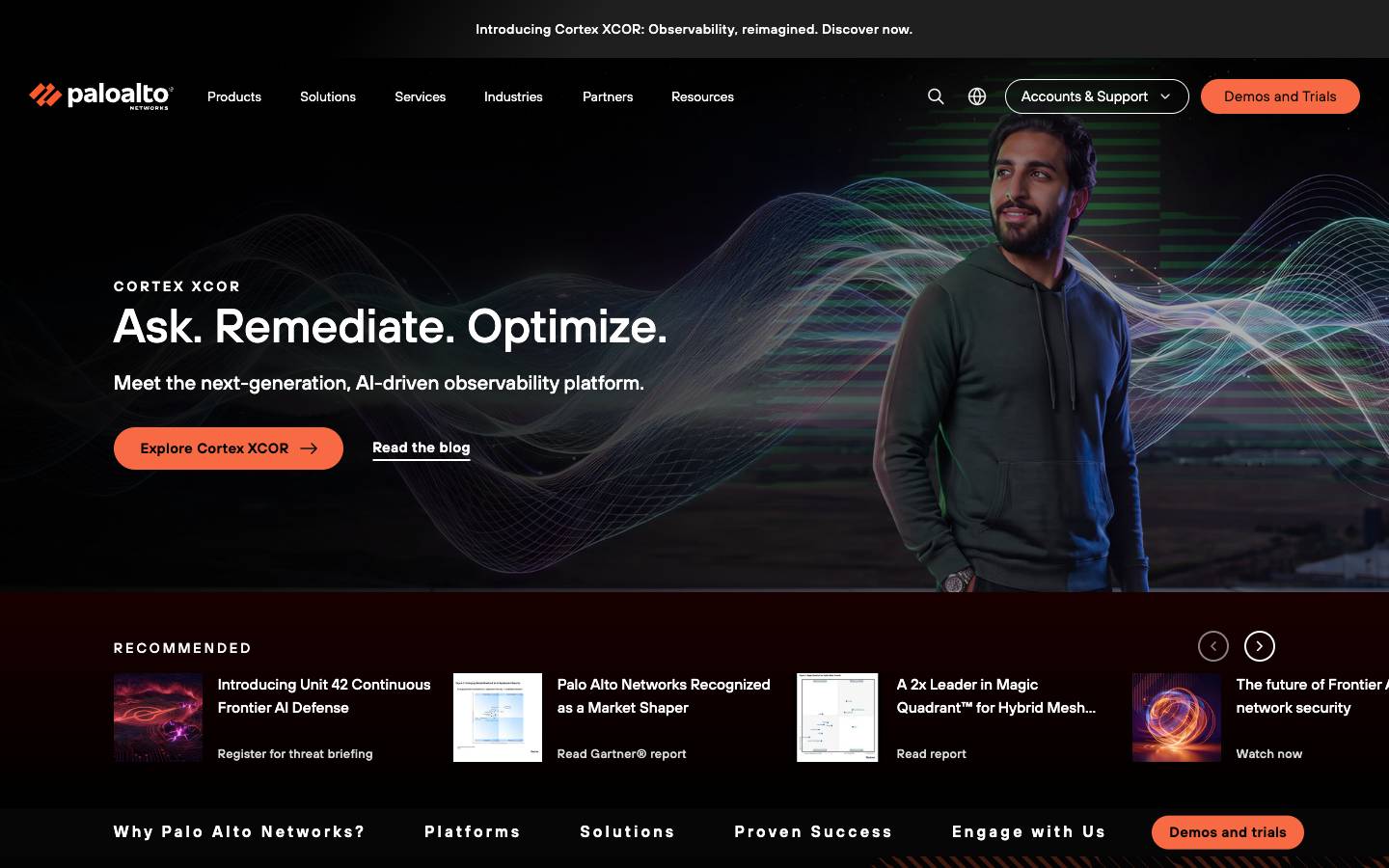 Palo Alto Networks's homepage, as read on Oct 2, 2026