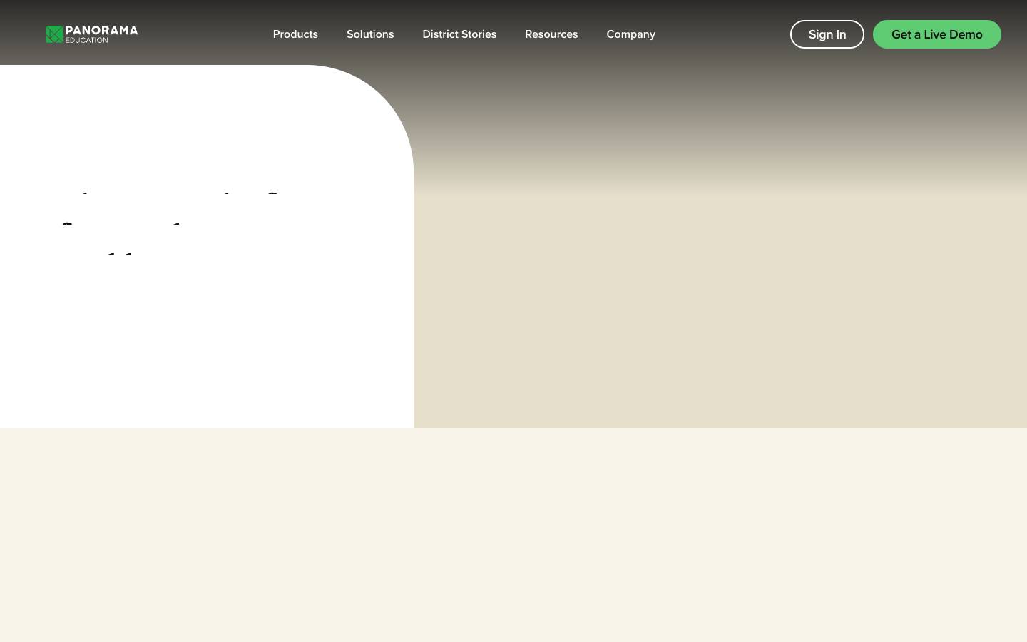 Panorama Education's homepage, as read on Oct 2, 2026