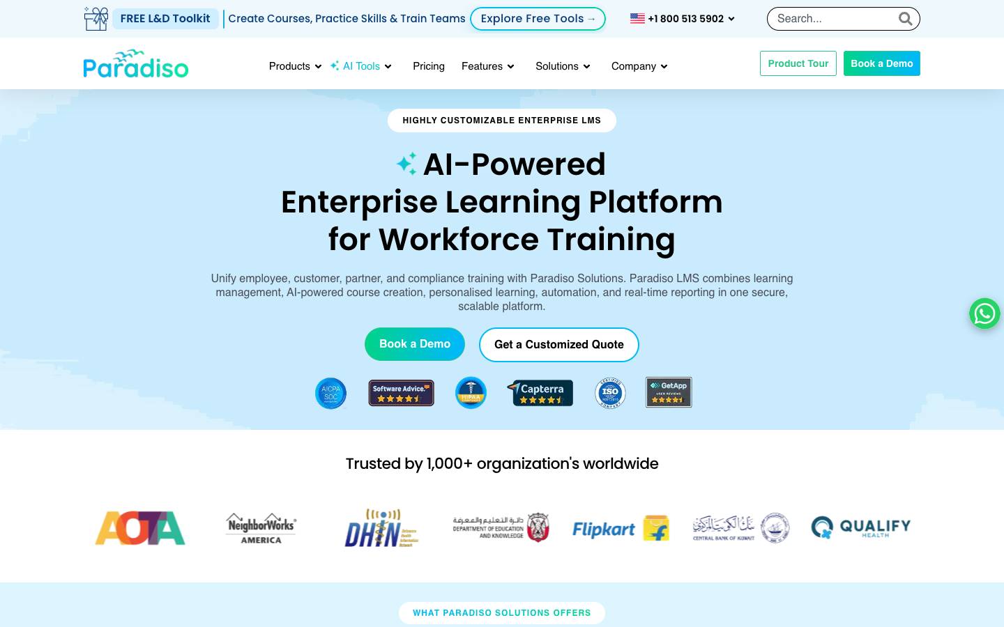 Paradiso Solutions's homepage, as read on Oct 2, 2026
