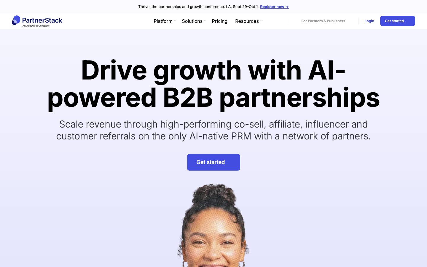 PartnerStack's homepage, as read on Oct 2, 2026