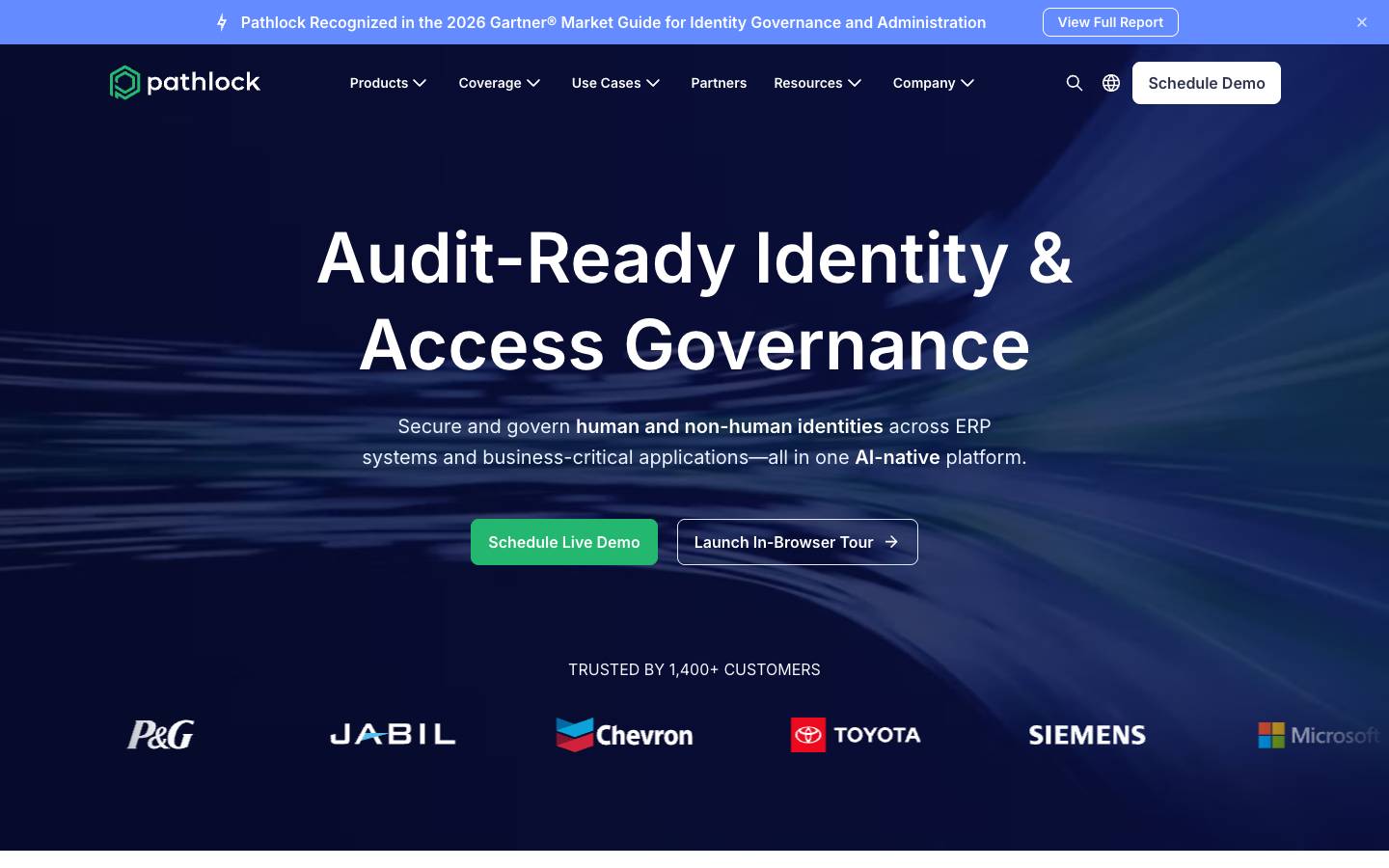 Pathlock's homepage, as read on Oct 2, 2026