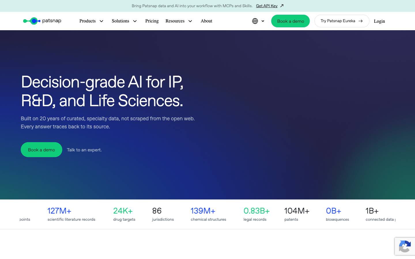 Patsnap's homepage, as read on Oct 2, 2026