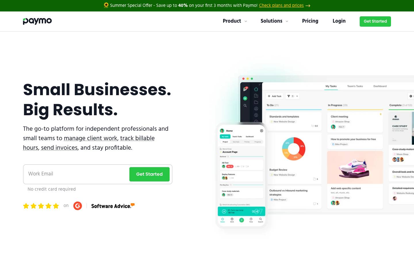 Paymo's homepage, as read on Oct 2, 2026