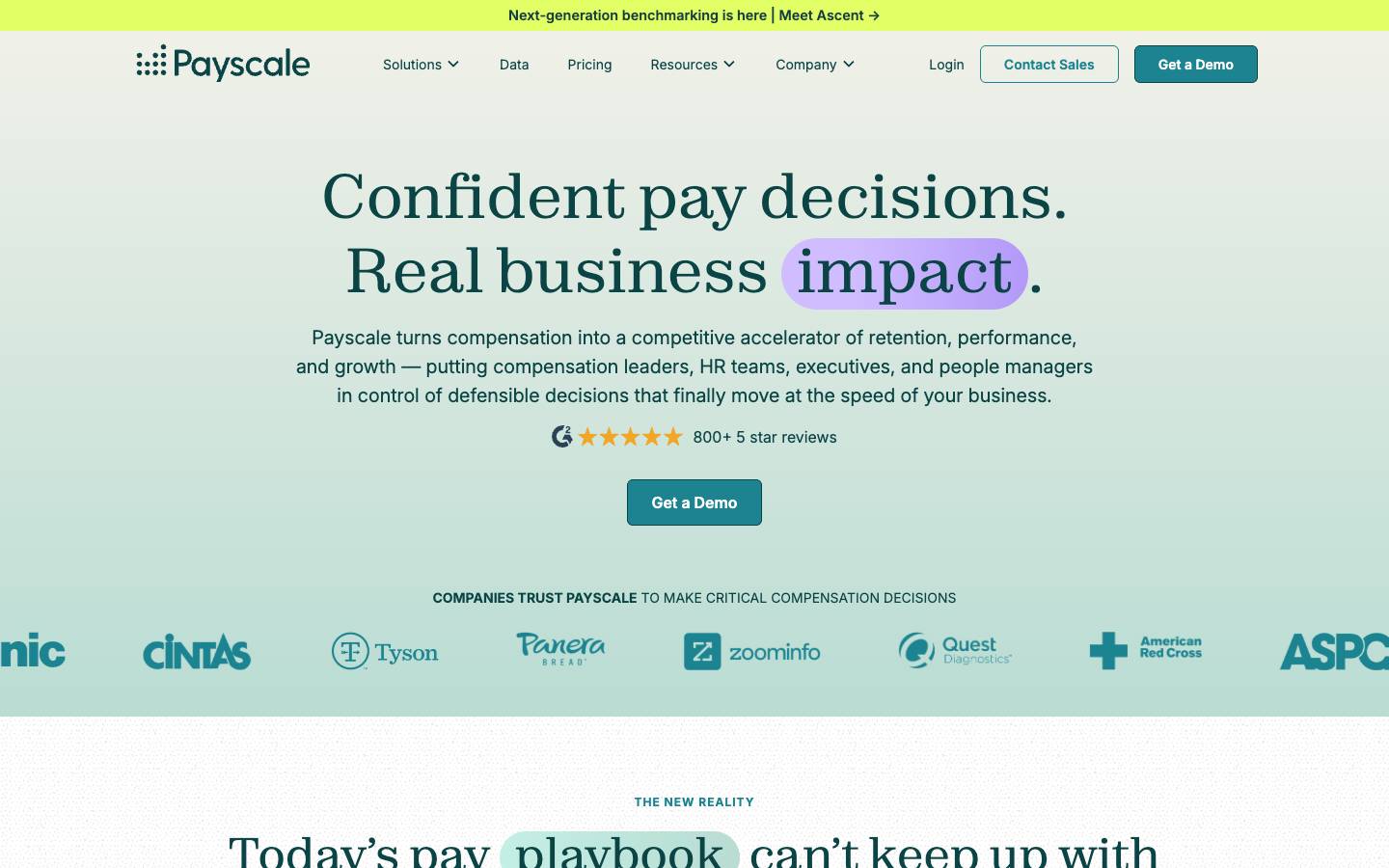 PayScale's homepage, as read on Oct 2, 2026