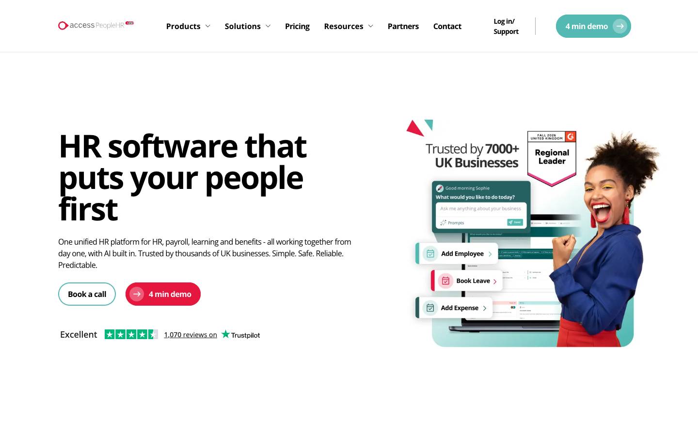 PeopleHR's homepage, as read on Oct 2, 2026