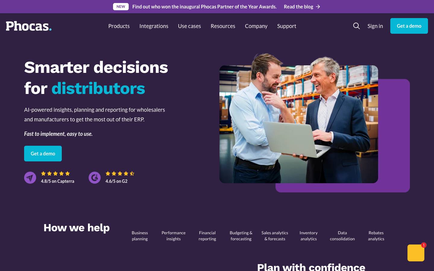 Phocas Software's homepage, as read on Oct 2, 2026