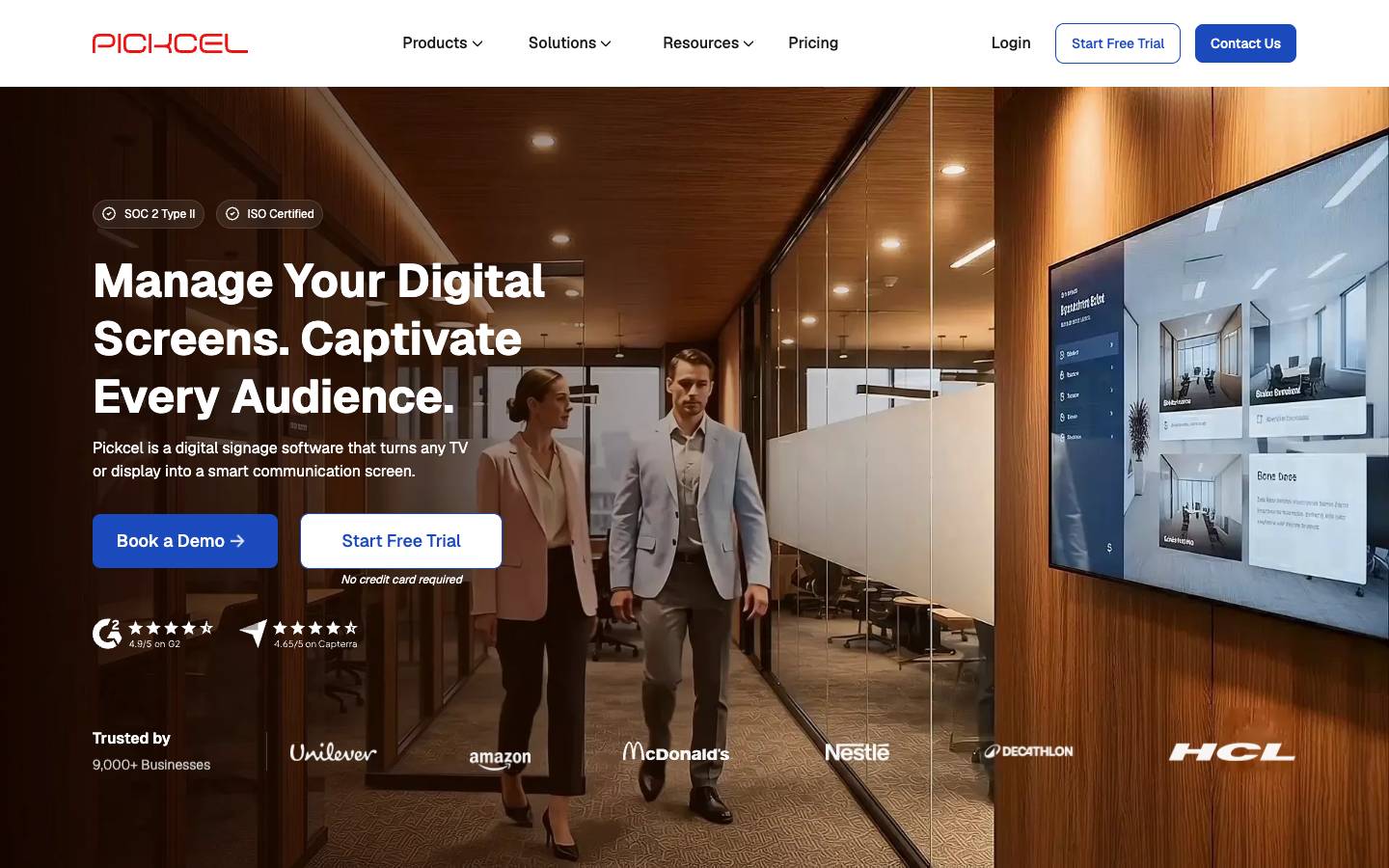 PickcelDigitalSignage's homepage, as read on Oct 2, 2026