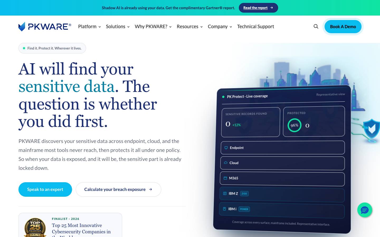 PKWARE's homepage, as read on Oct 2, 2026