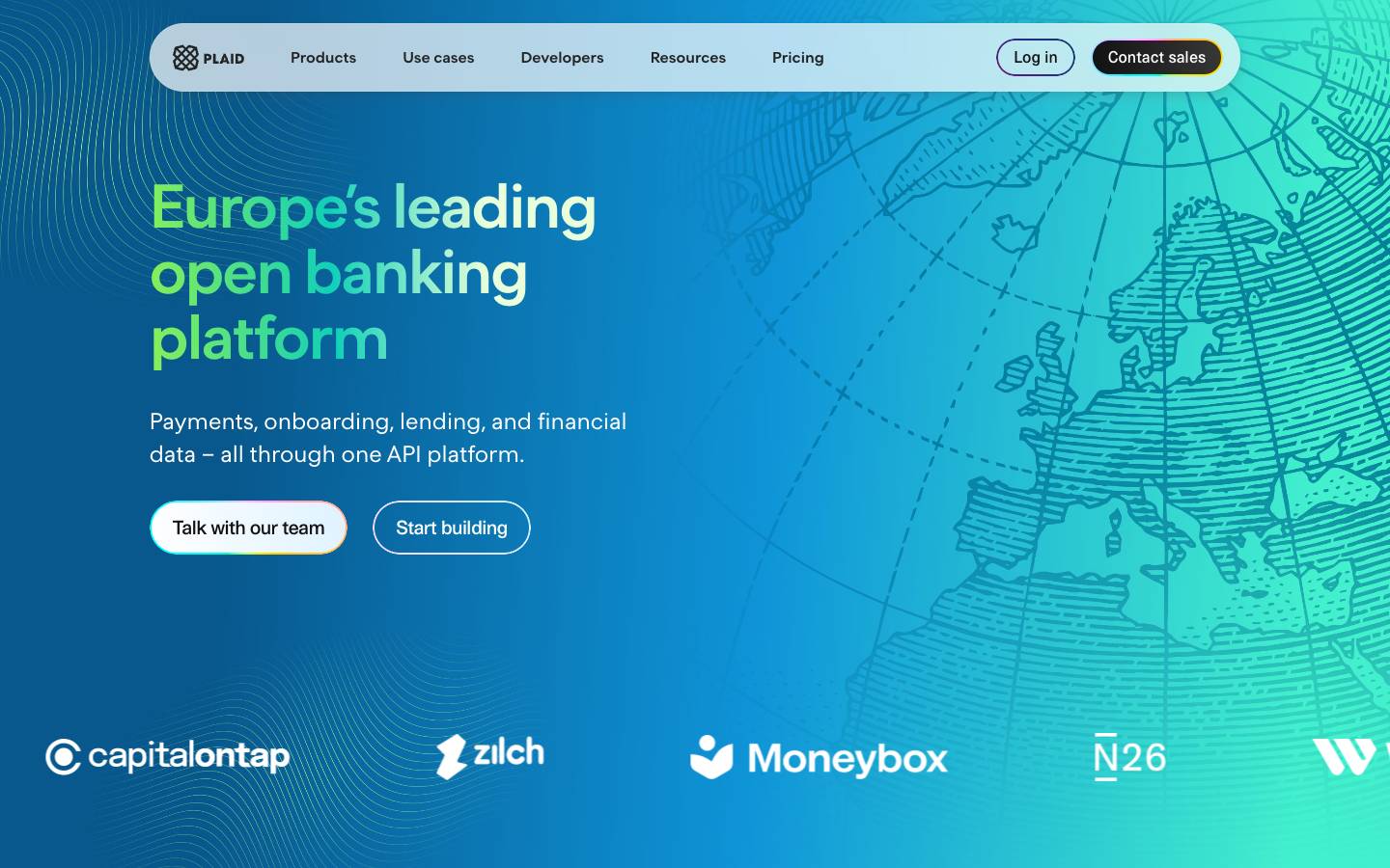 Plaid's homepage, as read on Oct 2, 2026