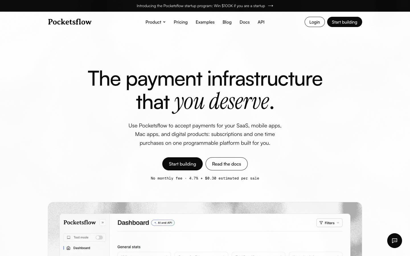 Pocketsflow's homepage, as read on Oct 2, 2026