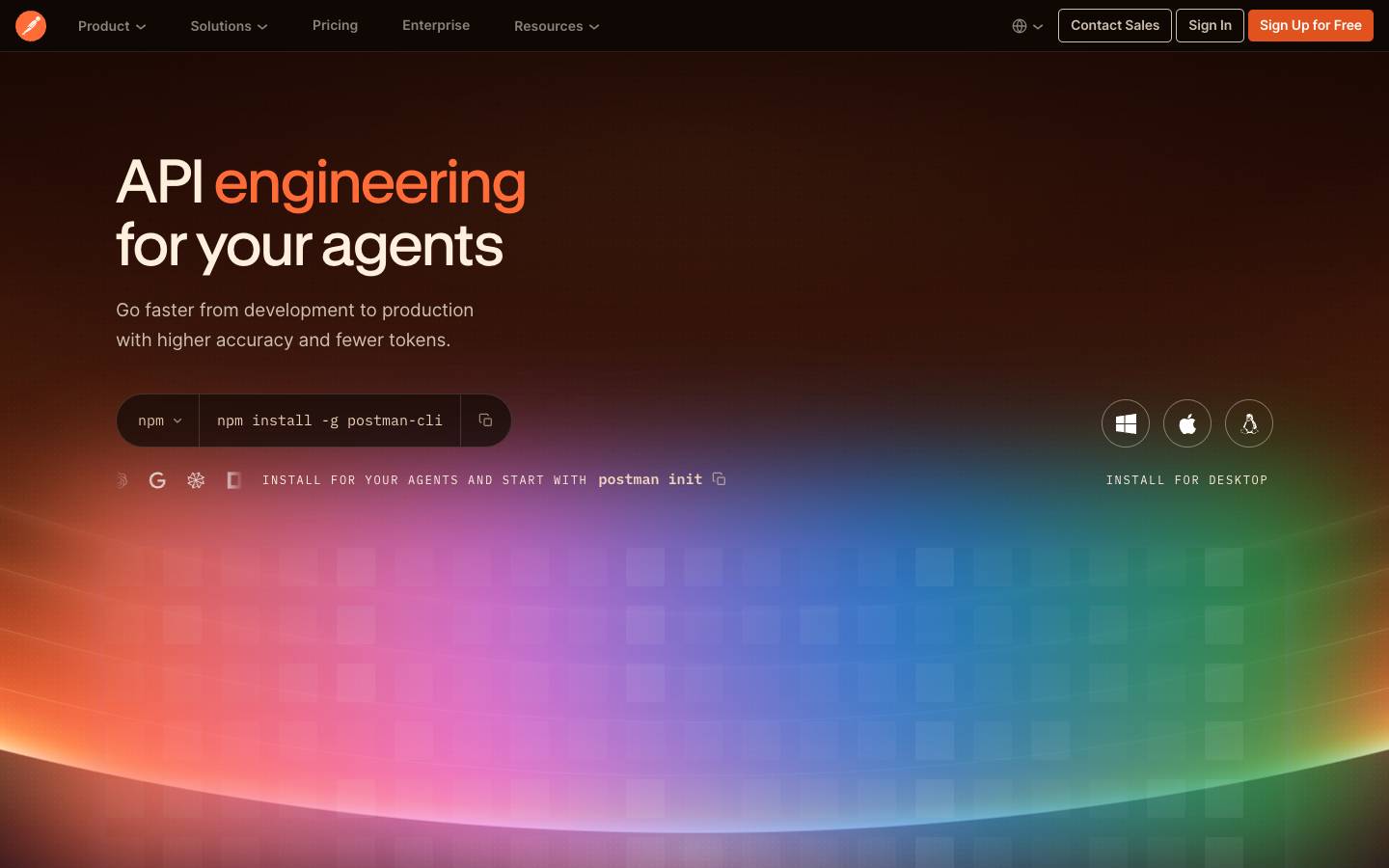 Getpostman's homepage, as read on Oct 4, 2026